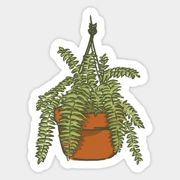 Fern Polypodiophyta Sticker by Gernatatiti